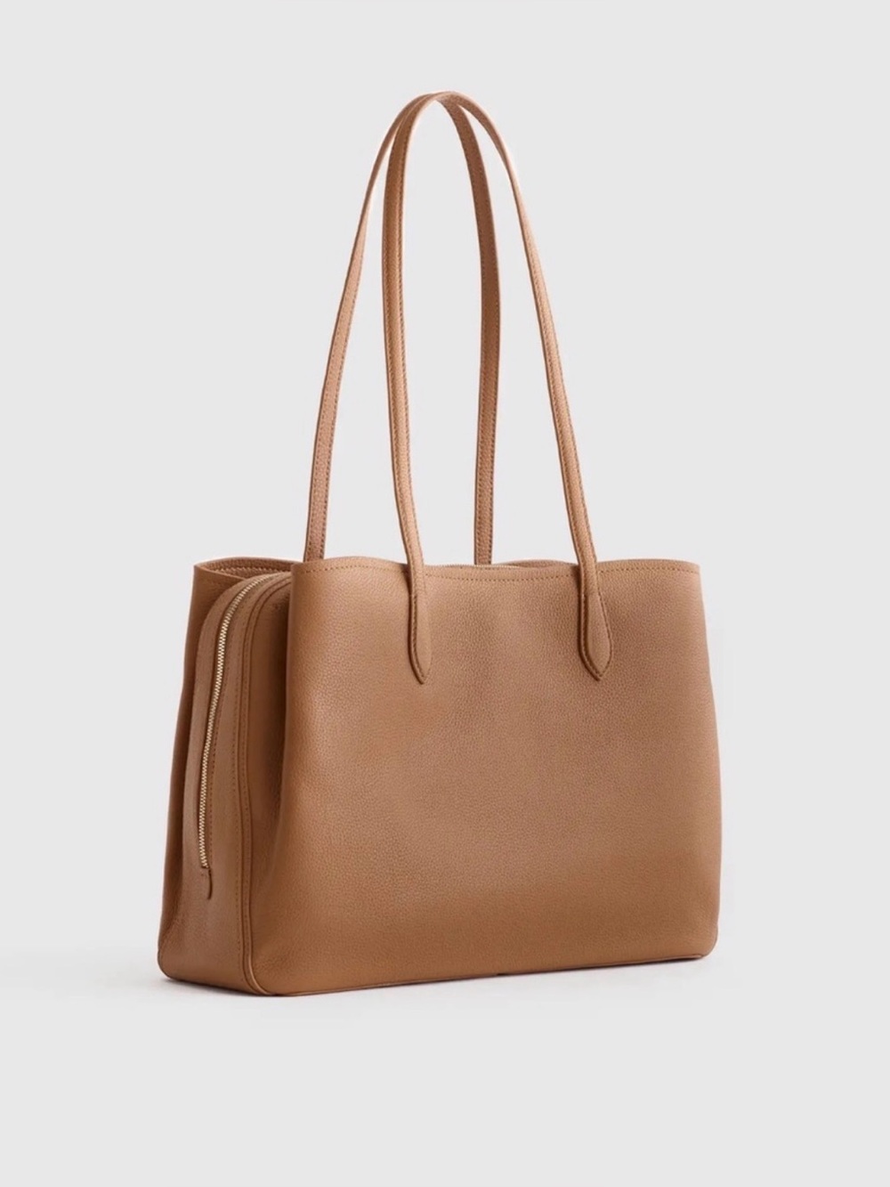 Quince Cognac Vivienne Work Tote Bag